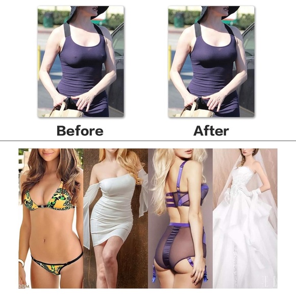 COPY - COPY - NWT women’s silicon invisible lift bra with nipple cover set size… - Picture 11 of 12